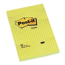 LĪMLAPIŅAS POST-IT 102x152mm RŪTIŅU DZELTENAS (3M662)